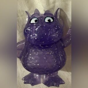 Purple Glitter Dragon Figure Fantasy Toy Translucent Sparkle Collectible